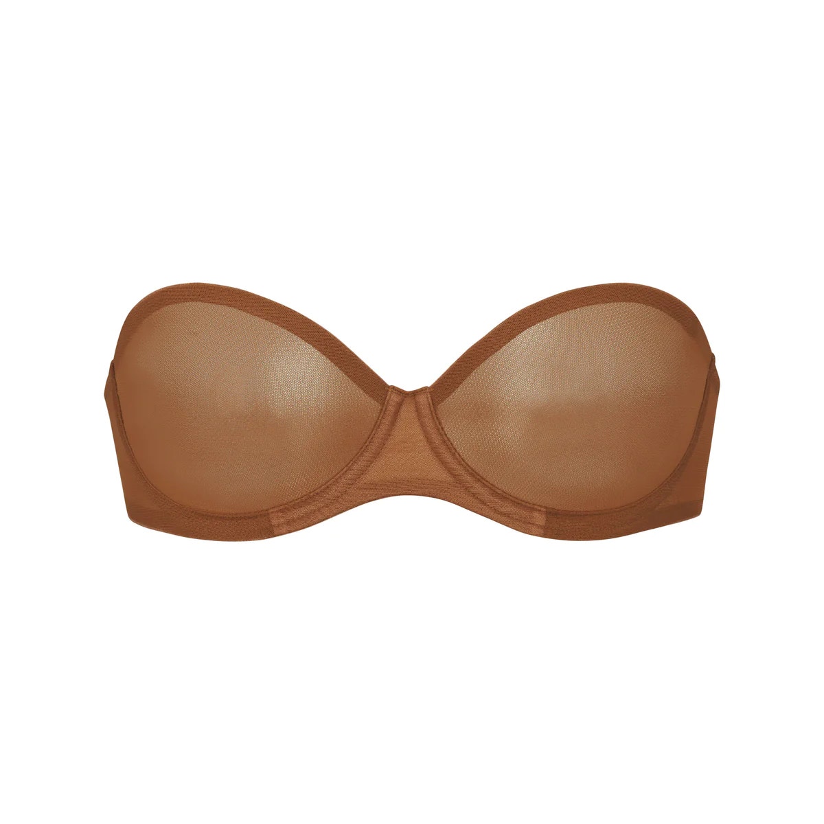 Skims Ultra Fine Mesh Strapless Bra Ochre Removable Convertible Strap 44d New